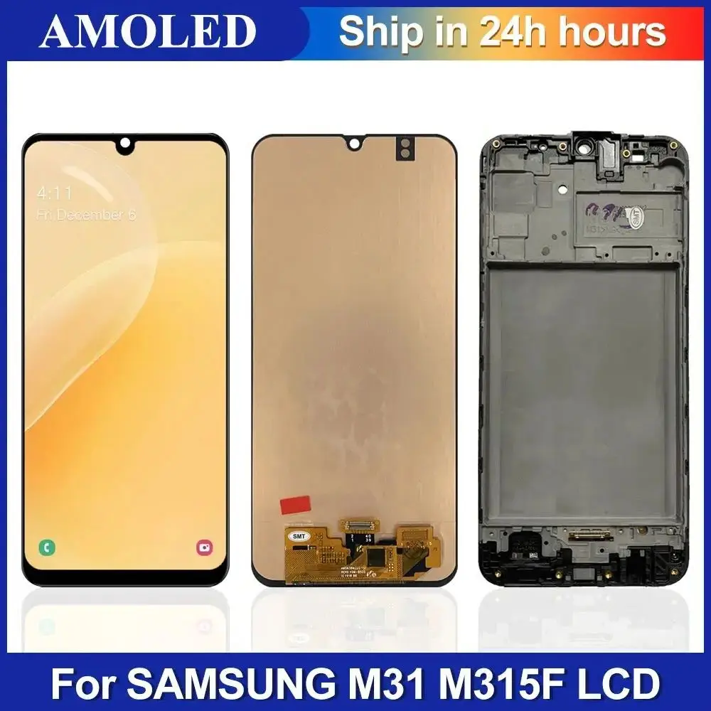 6.4\'\' Super Amoled M31 LCD Replacement For M31 M315 M315F SM-M315F Display Touch Screen Digitizer Assembly