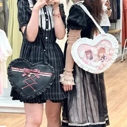 Ita Bag 2024 Elegant Lolita Bag Chic Designed Sweet JK Uniform Heart Shoulder Bags Fungus Popular Trensy Transparent Bolso Mujer