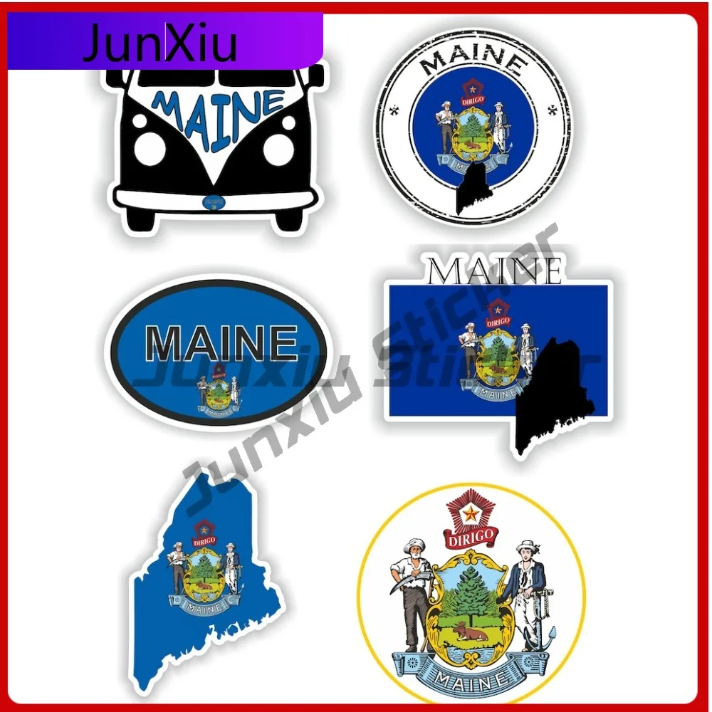 

Maine Set Cool Laptop Waterproof Sticker Accessory Fade Custom Motorcycle Anti Graphic Graphic Proof Vinyl Accessory Bumper