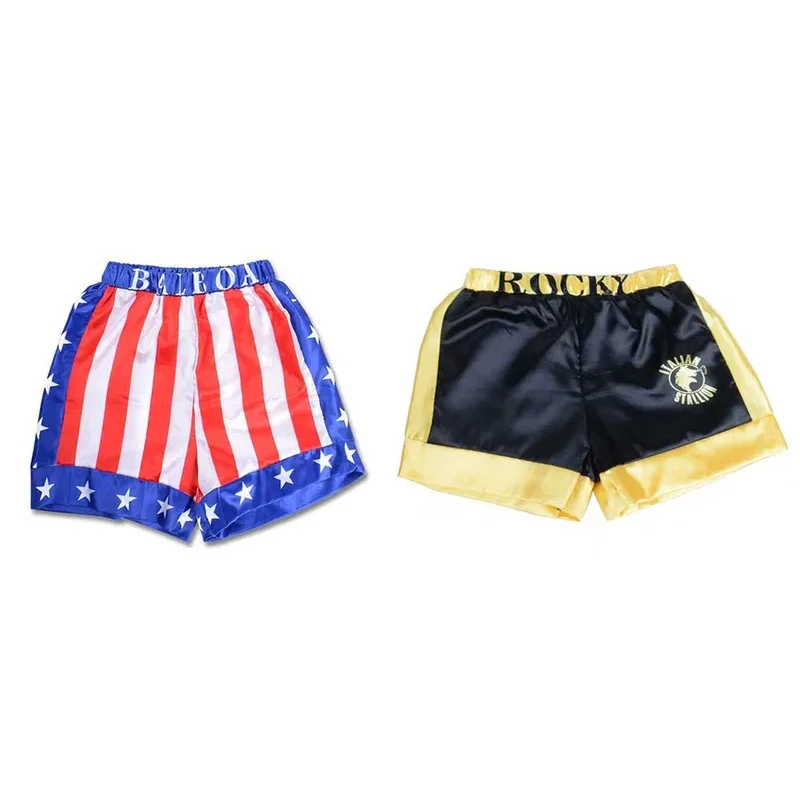 Disfraz de Bóxer Rocky Balboa para niños y niñas, ropa con pantalones cortos, bata de boxeo de película, rojo y negro, fiesta de Carnaval