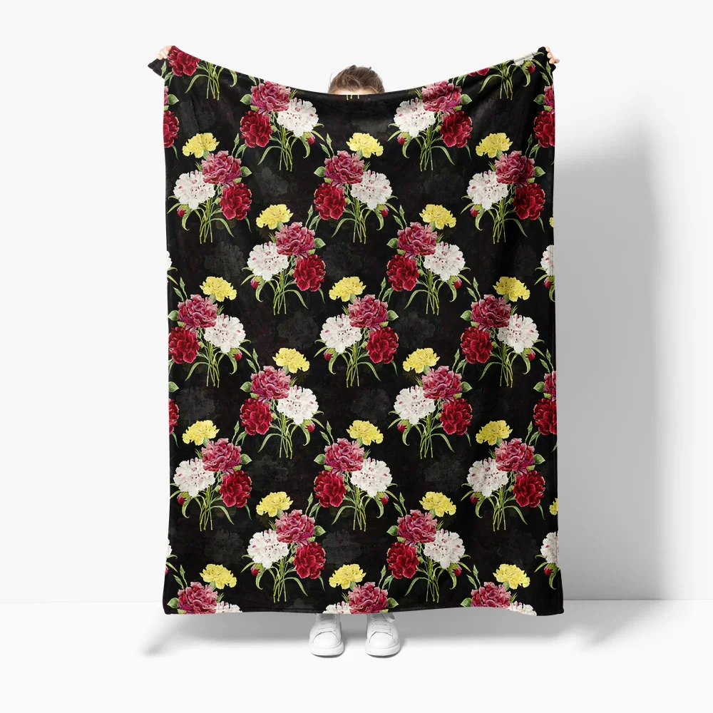 

Одеяло с цветочным принтом, темно-красная, розовая, розовая, с цветочным дизайном, диван-кровать, декоративный чехол для подушки, подарок