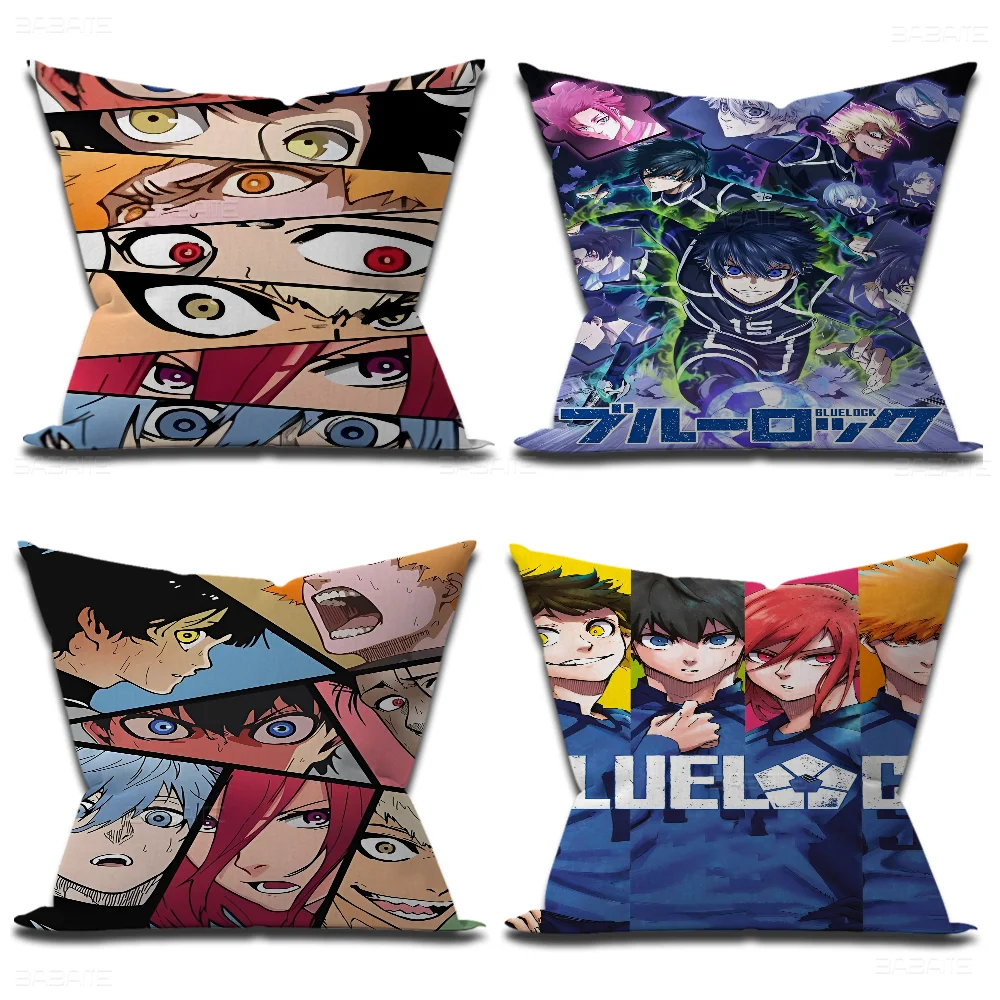 Anime BLUE LOCK Isagi Yoichi Stitch Lucky Dragon Pillow Cover Sofa Cushion Cover Home Room Decoration Children Gift