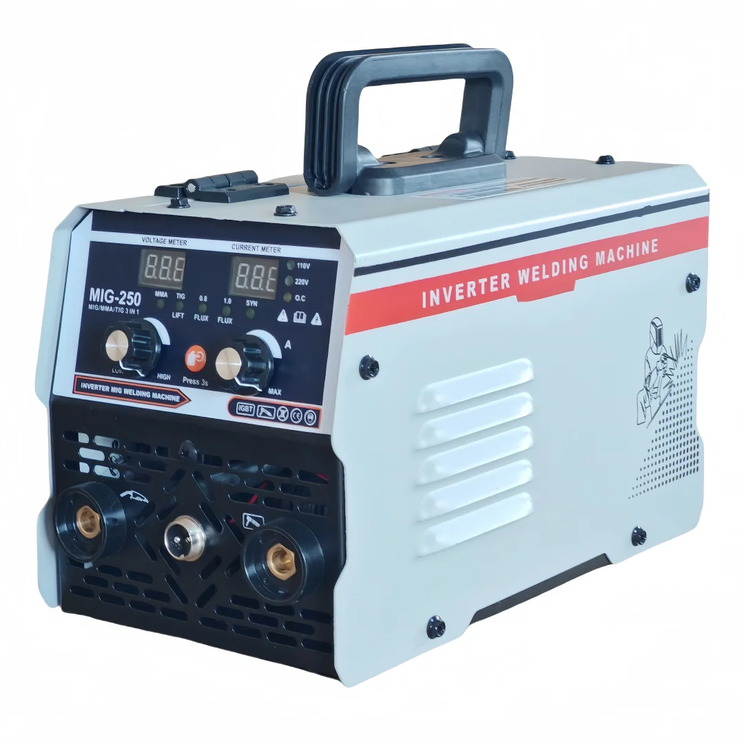CE IGBT Technology Gasless Portable MIG Welders 250amp Multifunctional 3 in 1 MIG MMA LIFT-TIG 110 to 220 Welding Machine