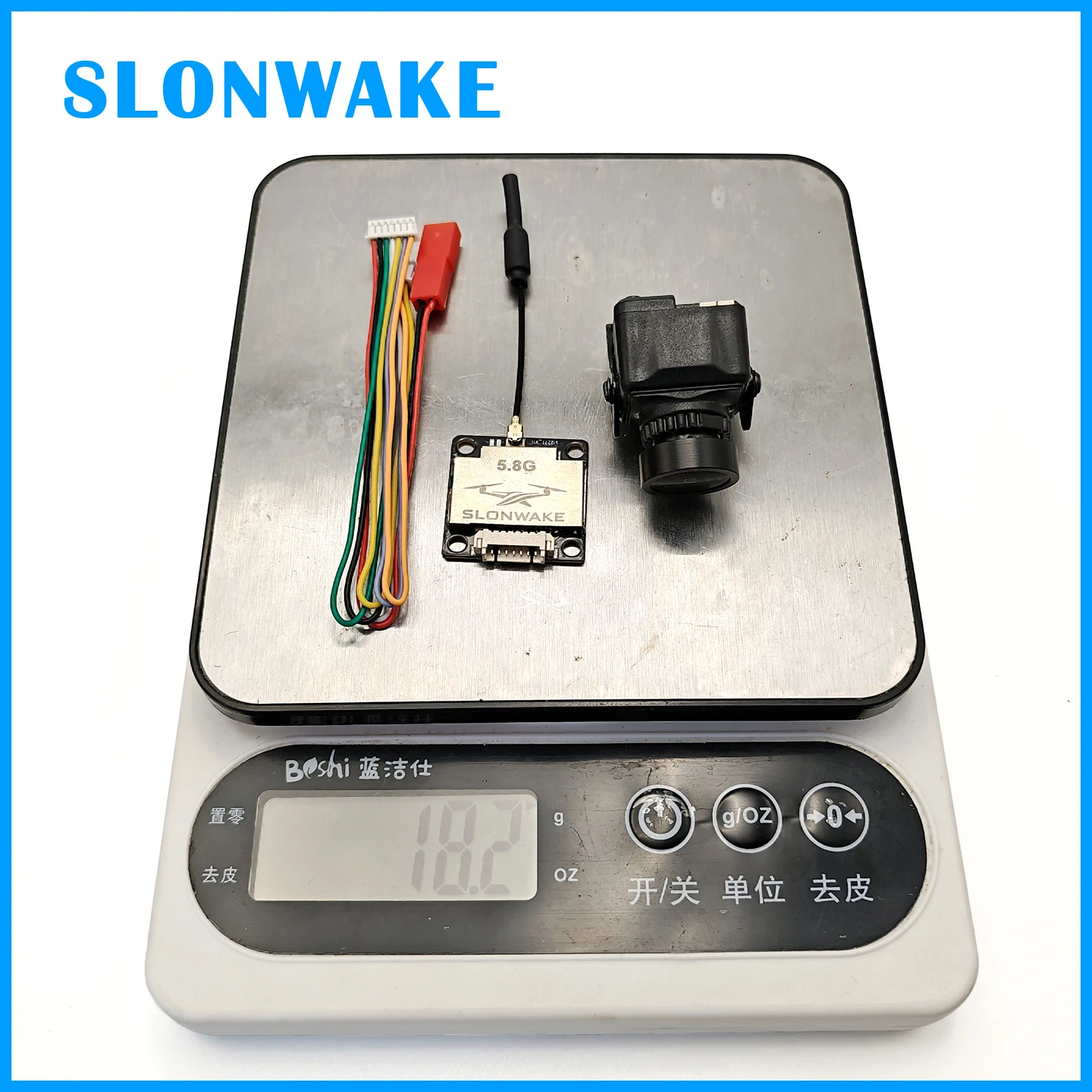 SLONWAKE Ready to use 5.8G 48CH Pit/25/100/200/600mW adjustable Transmitter and 2.5mm CMOS 1200TVL camera use for FPV RC Drone view 5