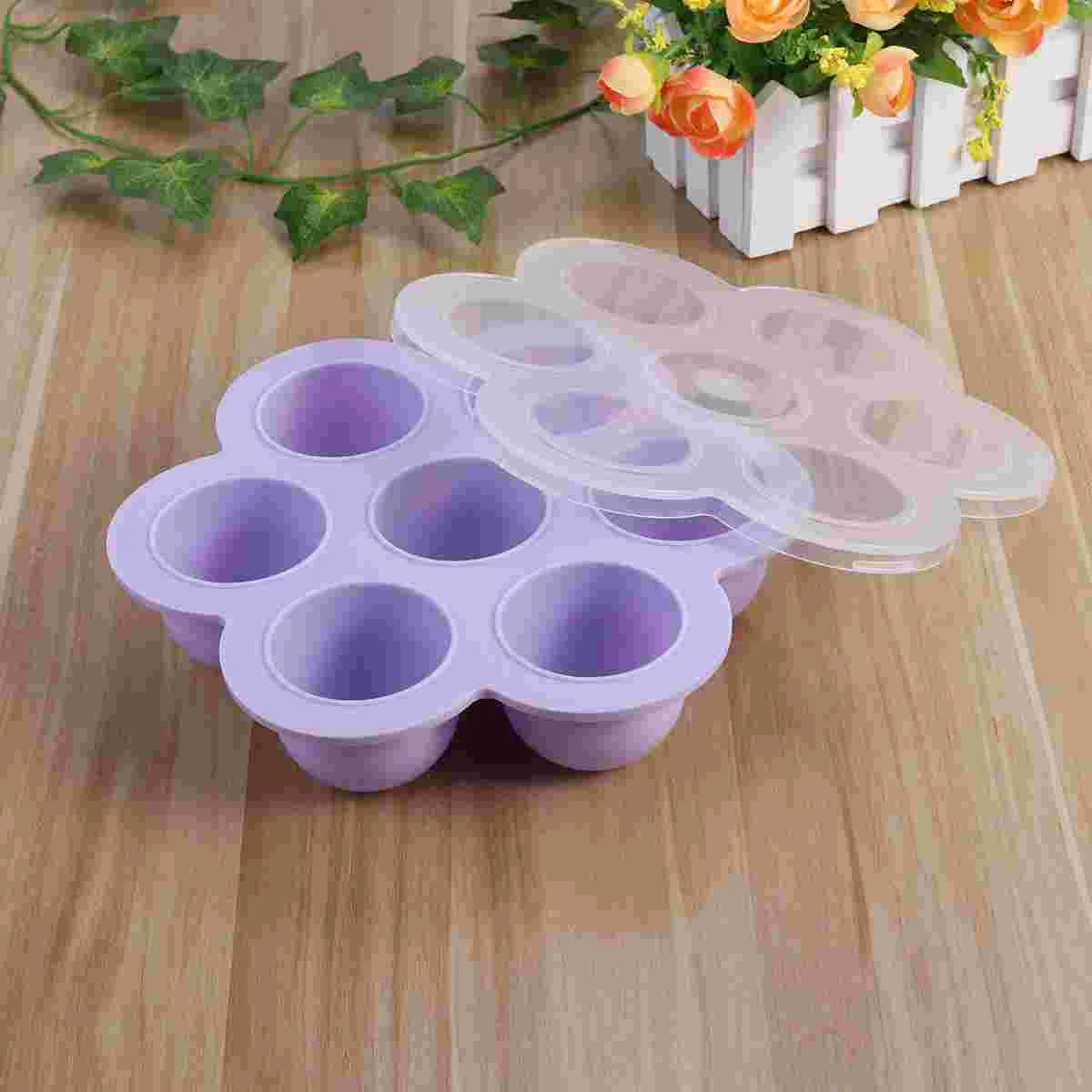 

2 PCS Baby Powder Milk Dispenser Container for Babies Food Box Formula Storage Tray Freezer Round