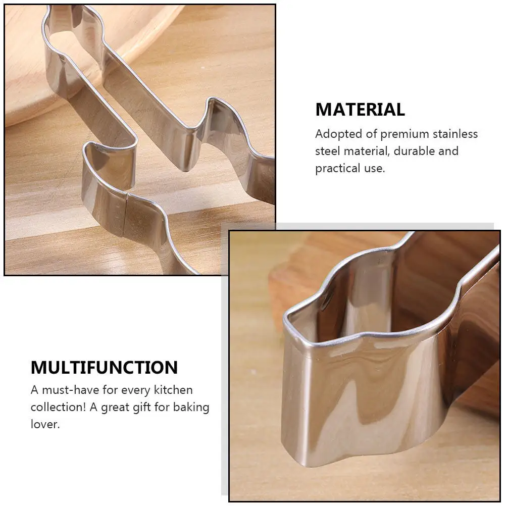 4Pcs Guitar Shape Cookie Cutter Stainless Steel Biscuit Molds Home Baking Tools Creative Dessert Fondant Cutter Baking