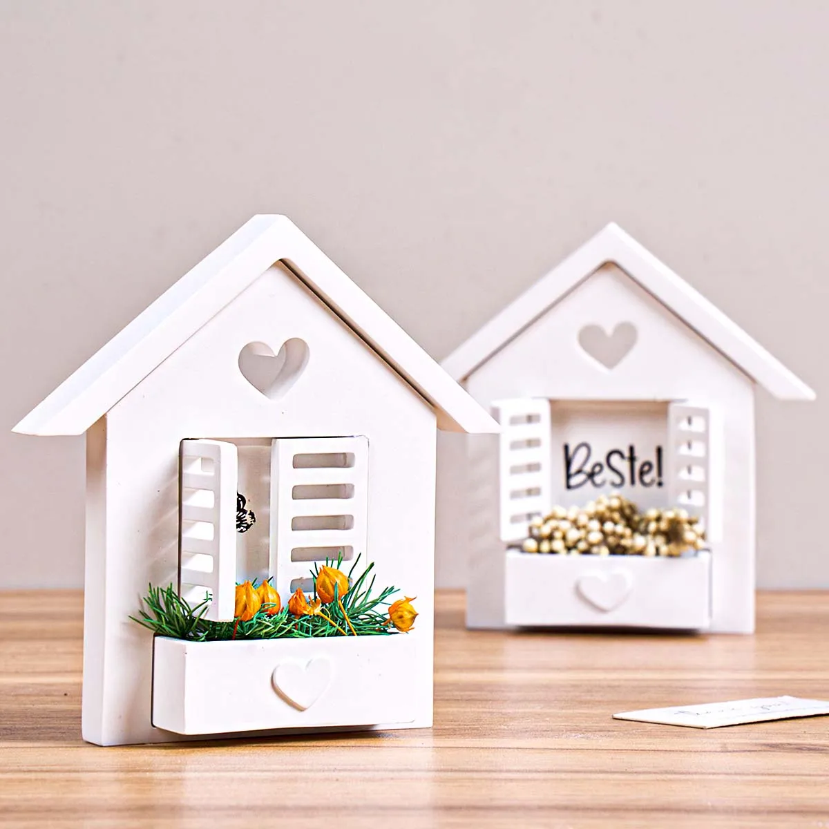 House with Balcony Window Silicone Mold DIY Handmade Flower Pot Storage Box Craft Gift Mold Plaster Resin Ornament Making Tools