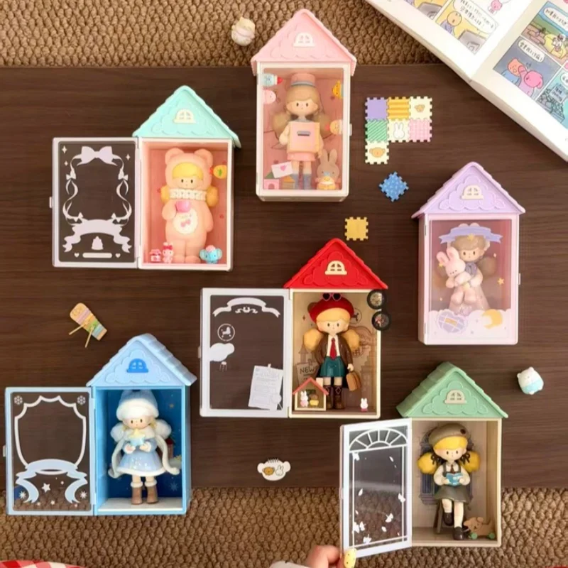 Genuine Finding Unicorn Molinta Exquisite Theater Blind Box Popcorn Sister Qijing Theater Trendy Play Hand Figure  Ornament