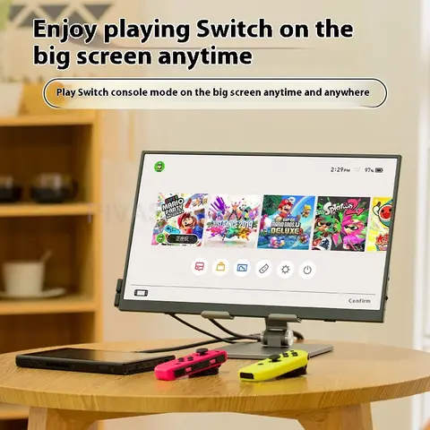 14-21.5인치 터치스크린 휴대용 모니터 4K 120Hz PC 게임용 PS5 외장 스크린 IPS 패널 고주사율 및 넓은 색재현율