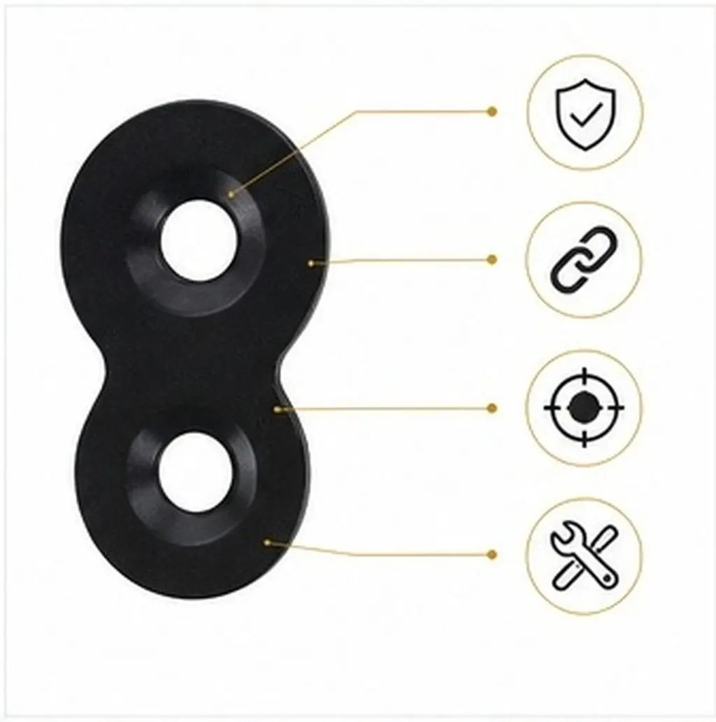 30Pcs Five Metal Connectors Black Iron 8 Figure Tabletop Fasteners Desktop Hold Down Clips Heavy Duty Wood Panel Hardware