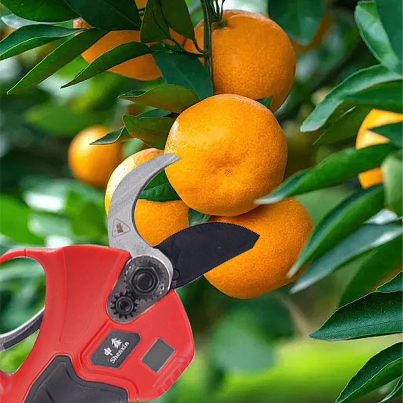 38mm Pruning Shears Cordless, Rechargeable Electric Scissor Branch Cutter, Profesional Li-on Battery Garden Tool Pruner Cutter