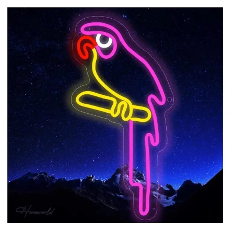enseignes-neon-en-forme-de-perroquet-pour-decoration-murale-eclairage-pour-chambre-de-fille-salon-enseigne-lumineuse-23cm×40cm