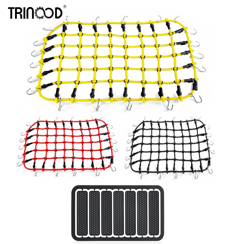 Trinood decoração simulada rack de teto rede de bagagem/capô ventilação louvre grade de admissão capa para axial scx6 axi05000 jlu 1/6 rc carro