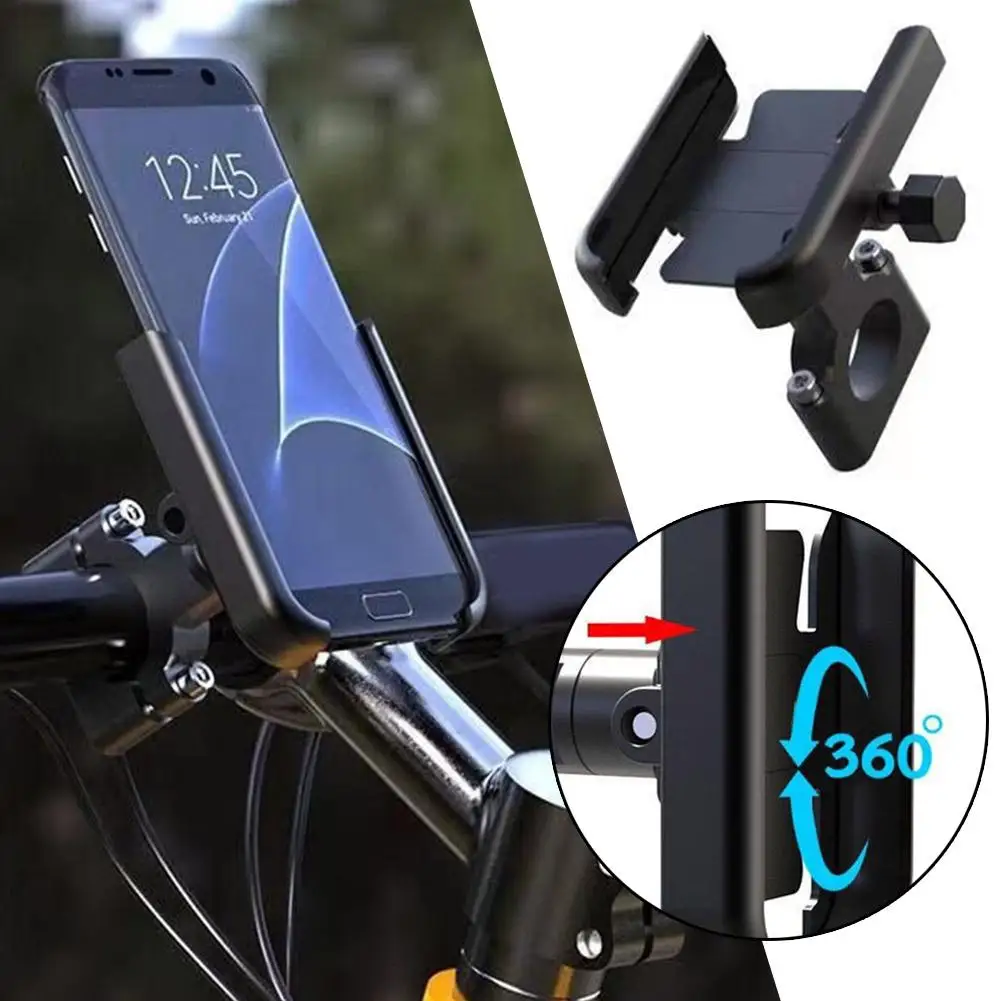 Aluminum Alloy Motorcycle Bike Bicycle Phone Holder For 4-7 Inch Smartphone Gps 20-30mm Handlebar Mount Motorbike Accessori M6u5