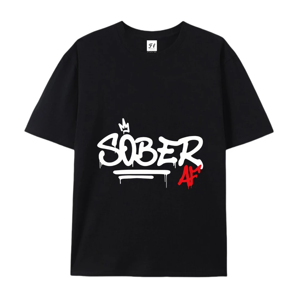 تي شيرت برقبة دائرية ملابس الشارع Sober Y2k Style جرافيك تي شيرت تصاميم قطن ناعم Harajuku ملابس نسائية بأكمام قصيرة