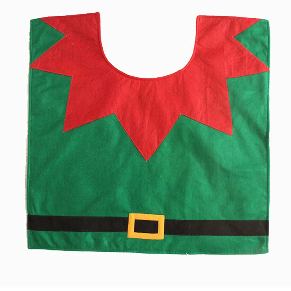 

Christmas Toilet Set Multicolor Fabric Seat Tank Cover Rug Elf Holiday Housewarming Gift Merry Decor Bathroom Christmas