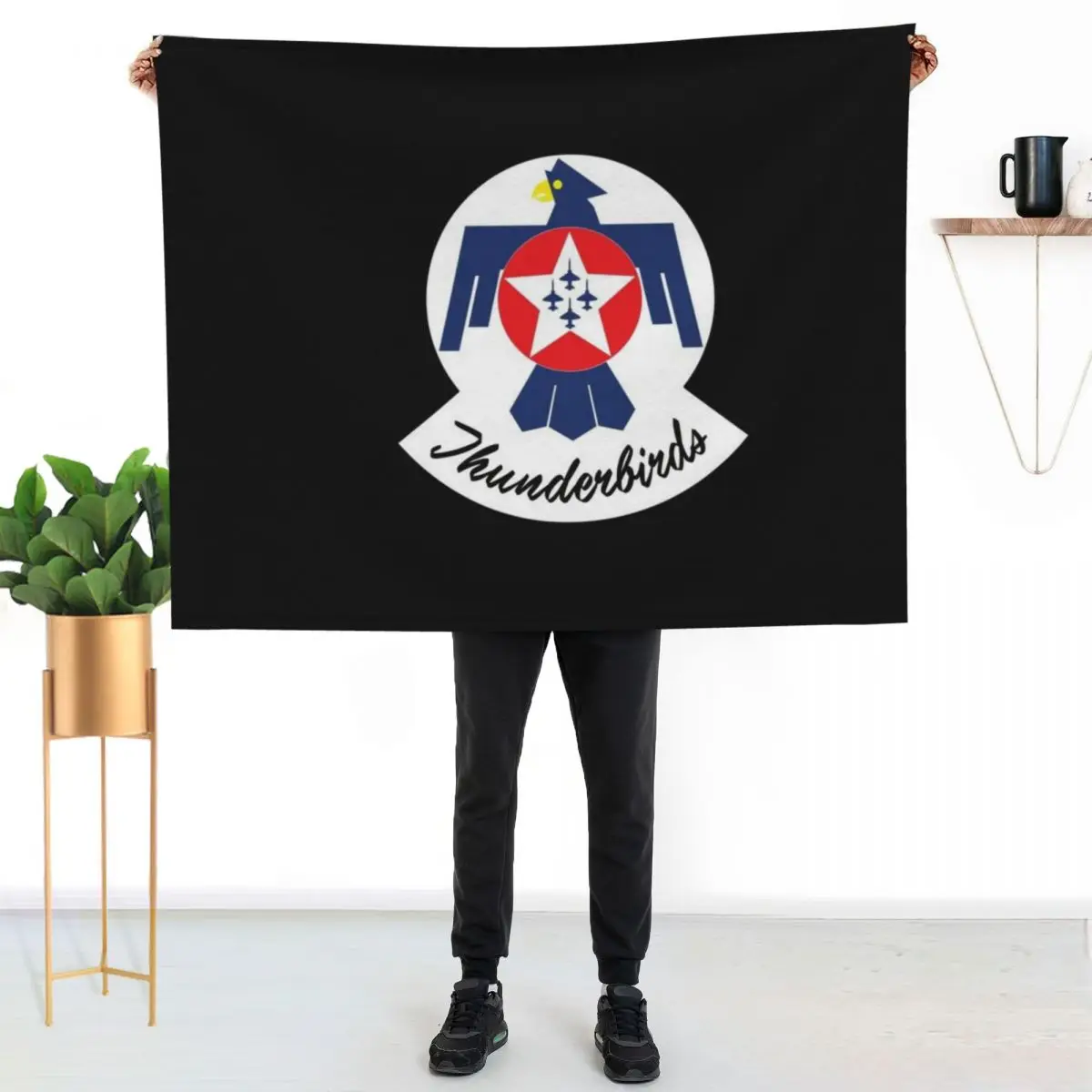 USAF Thunderbirds Logo Throw Blanket Warm for babies Heavy funny gift Polar Thermals For Travel Blankets