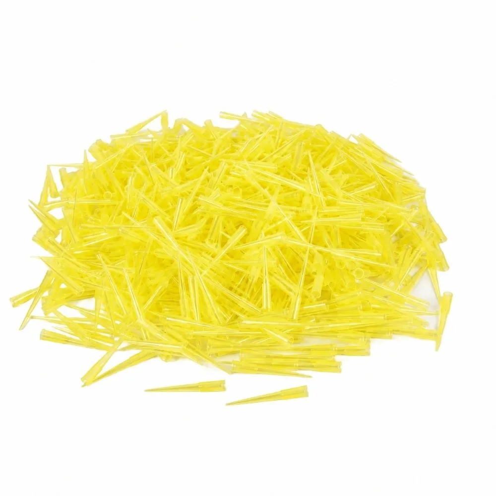 1000PCS 200UL Plastic Pipette Tips Clear 200ul Volume Lab Pipette Nozzles Conical 200ul Pipette Tips Sample Preparation
