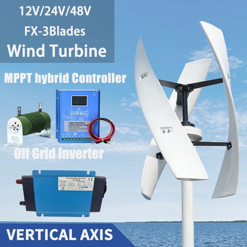 

15000w 20000w Vertical Axis Permanent Maglev Wind Turbine Generator 12v 24v 48v Off Grid Inverter