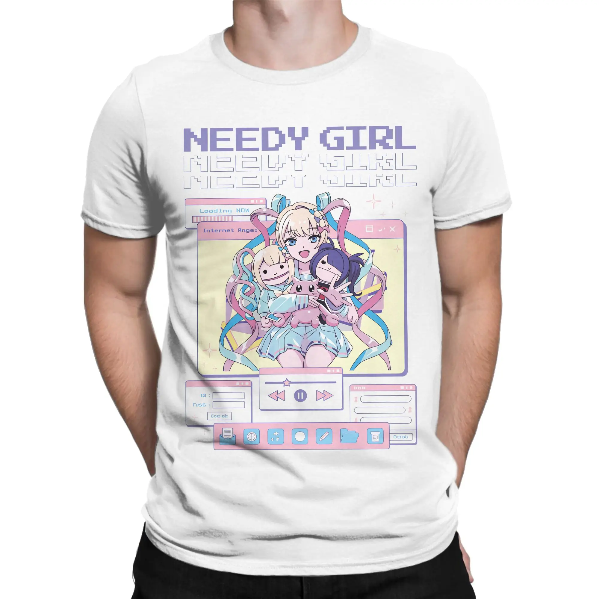 Leisure New Arrival Needy Streamer Overload T-Shirt for Men Round Neck 100% Cotton T Shirt  Short Sleeve Tee ShirtIdea Clothes