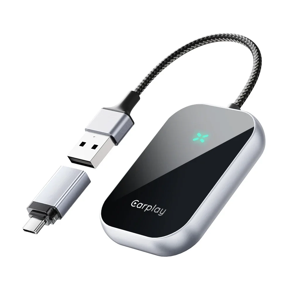 2 في 1 CarPlay محول لاسلكي صندوق CarPlay الذكي لـ Apple IOS Android Car Play Display Plug & Play Bluetooth WiFi Connect Auto