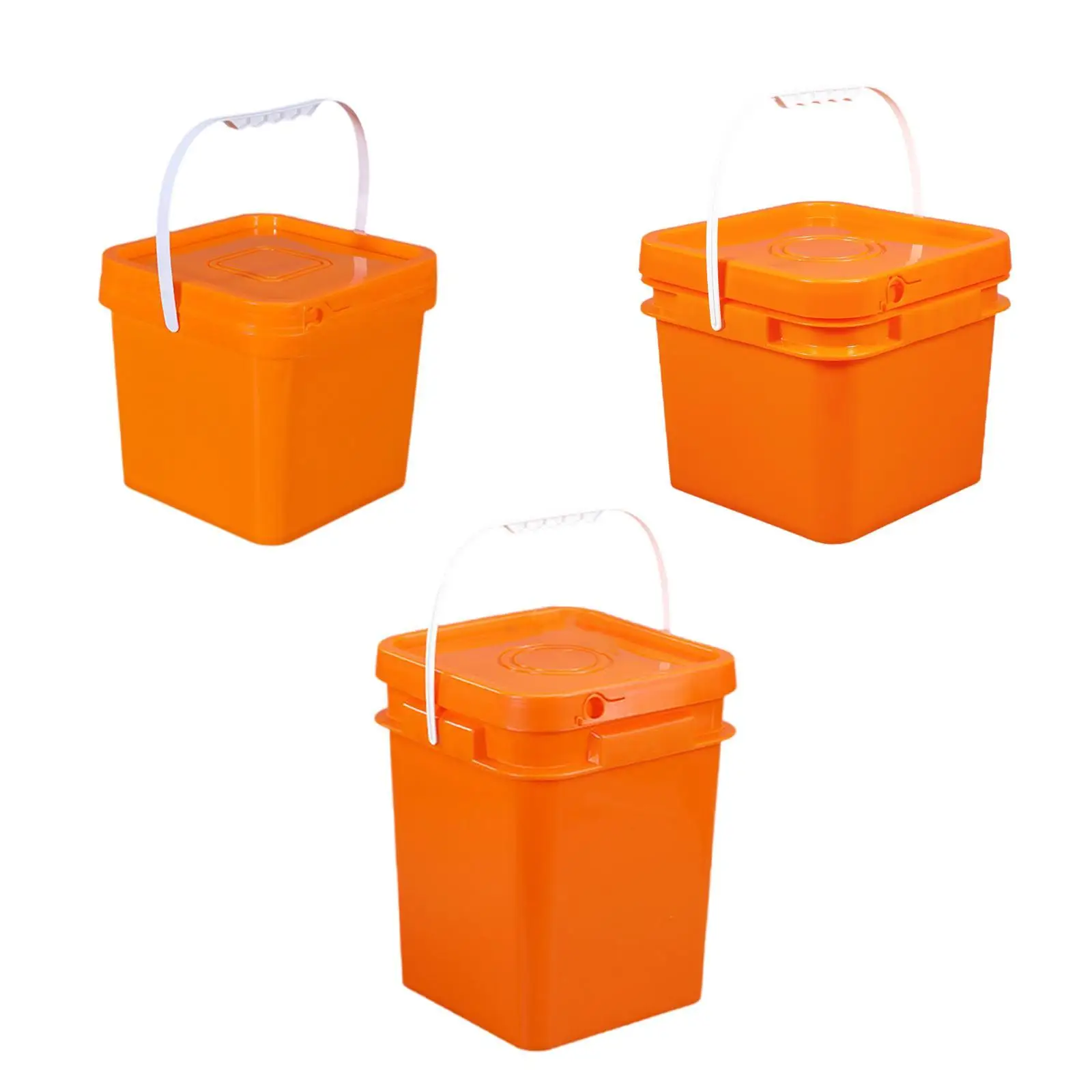 Square Bucket with Lid And Handle for Food Storage, Versatile Pail for Outdoor Use And Home Projects