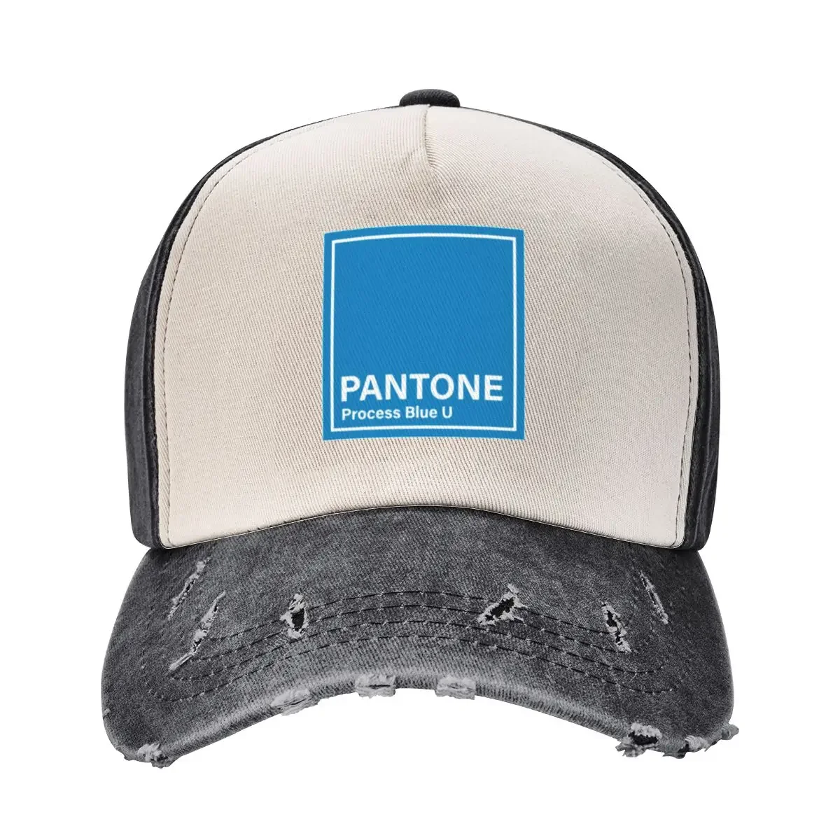 pantone Process Blue U Baseball Cap Sunscreen Designer Hat Men Golf Wear Women's