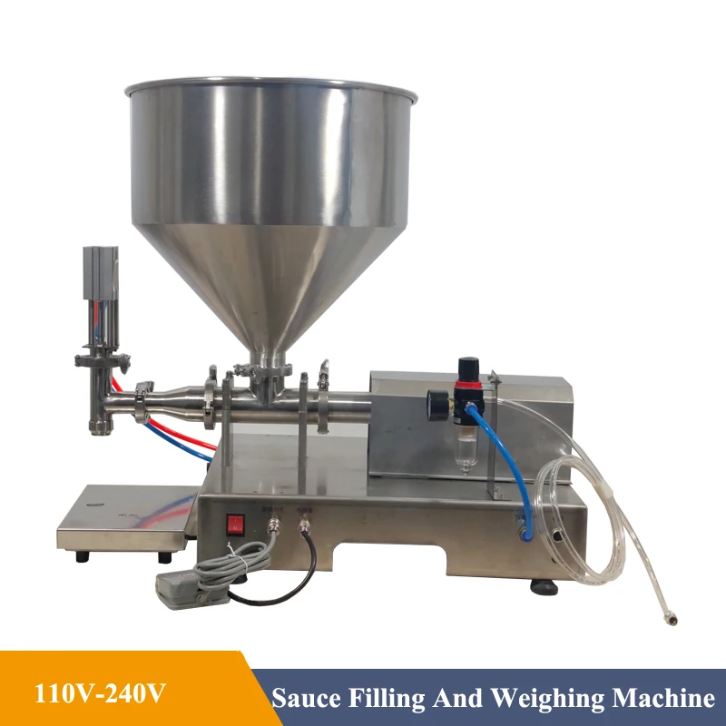 60W 120W Filling And Weighing Machine Paste Viscous Liquid Cosmetics Cream Facial Mask Sauce Filling And Weighing Machine