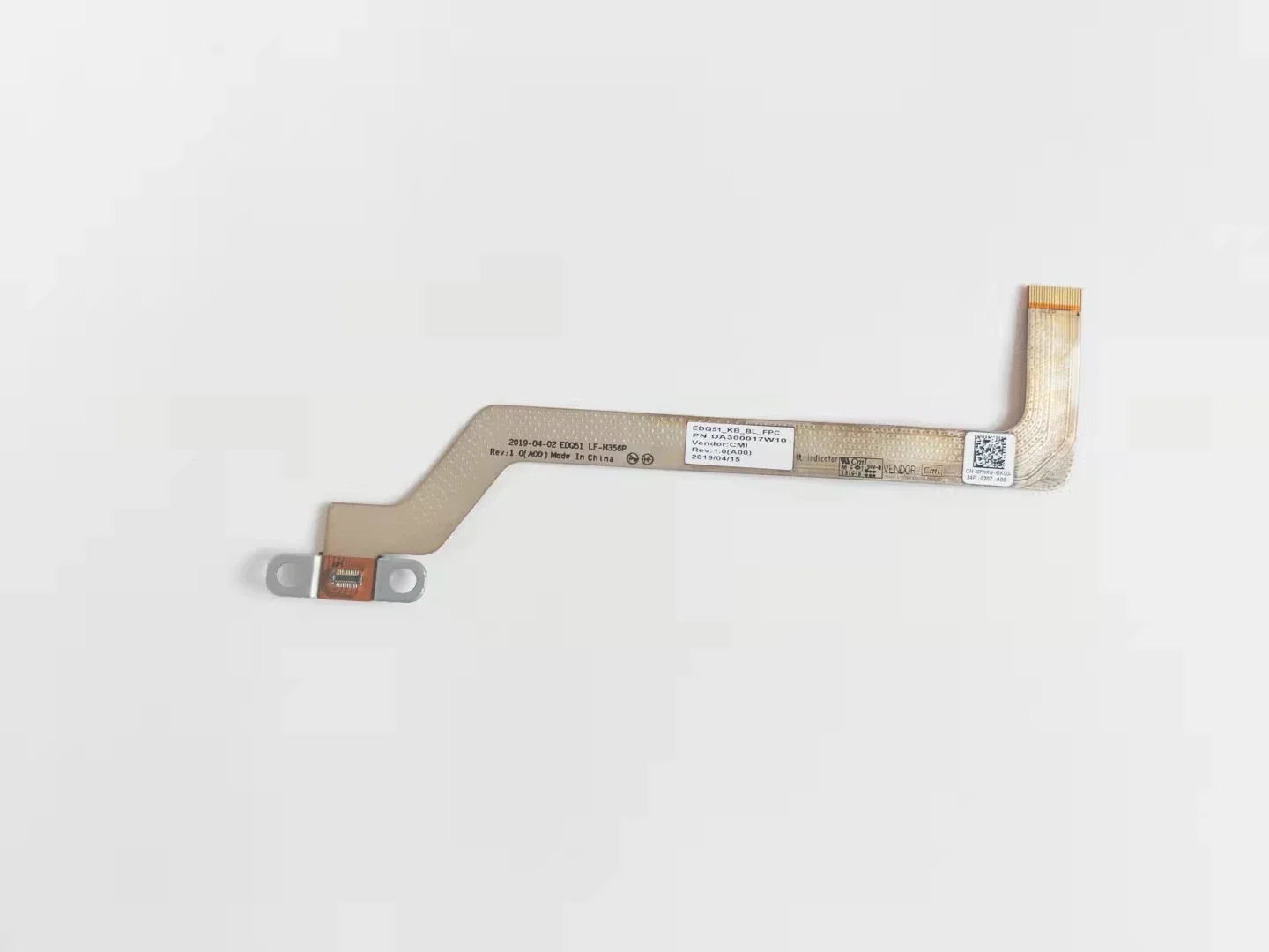 Original For DELL Alienware M15 R2 R3 Keyboard connector FPC cable EDQ51_KB_BL_FPC DA300017W10 LF-H356P CN-02PWRW 2PWRW 02PWRW