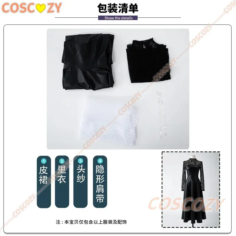 Ms. Osaragi Anime Cosplay Comic Sakamoto Days the Order Member All Black Dress Roleplay Girl Women Outfit Wig Halloween Party