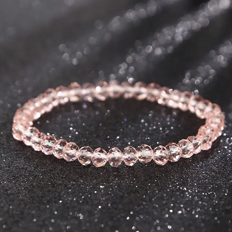 ZB91 Delicate Clear Crystal Design Bracelets for Women Elastic Festival Jewelry