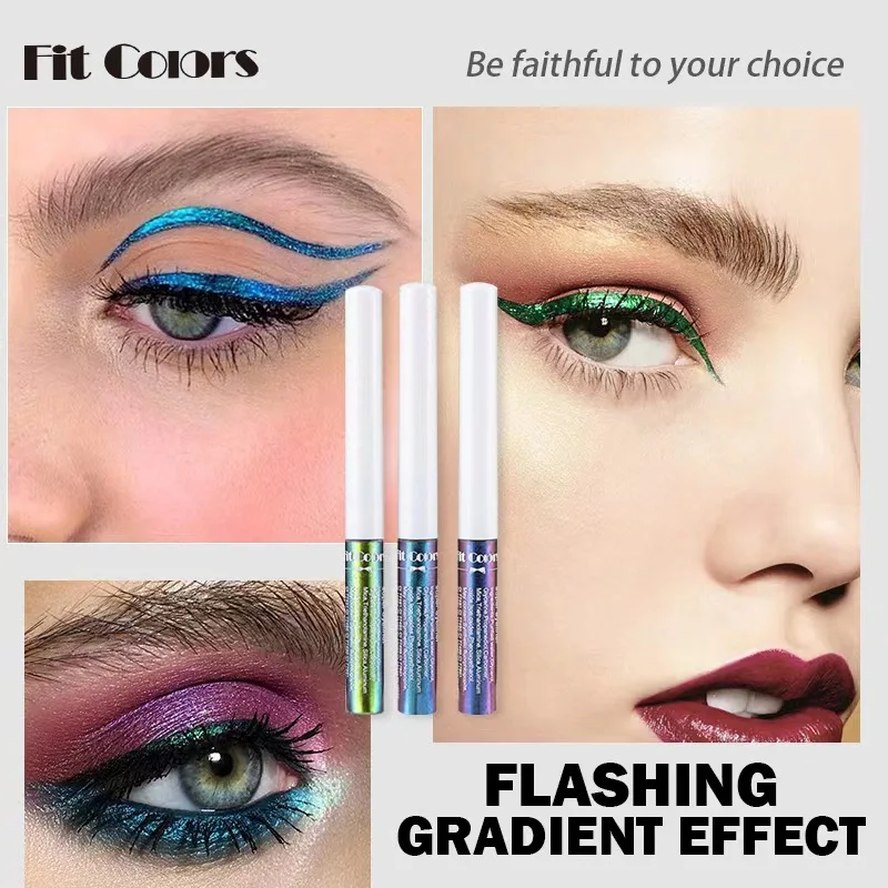 Optical Chameleon Liquid Eyeliner 6 pcs/set Luz mudando cor palco outfit Liquid Eyeliner