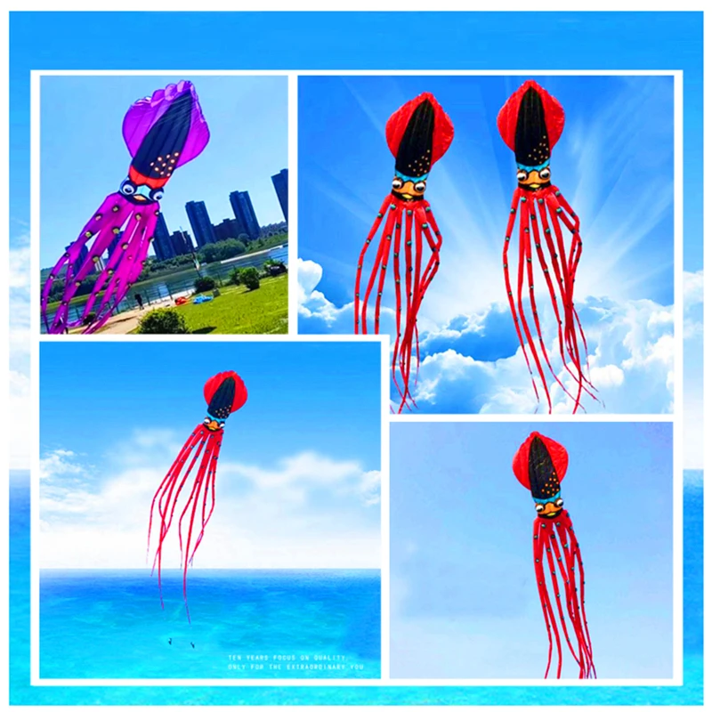 

free shipping 27m large soft kites flying octopus kites power kite for adults 3d kite factory parafoil walk in sky Windsurfing