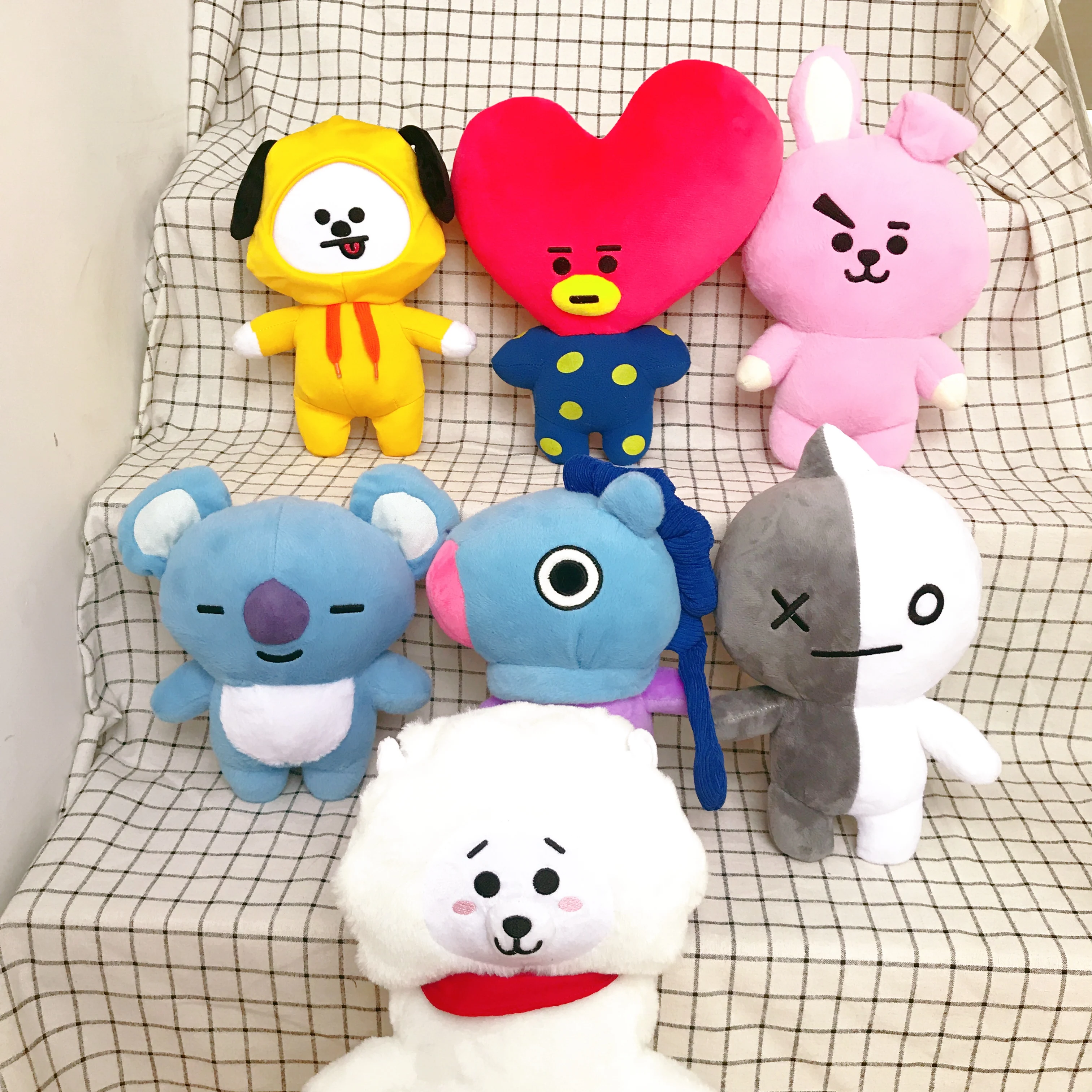 رائعتين Kpop المعبود صورة أفخم أنيمي المعبود صورة محشوة دمية شيمي كوكي تاتا Rj منغ كويا هزاز اللعب هدية عيد الميلاد ل A.R.M.Y
