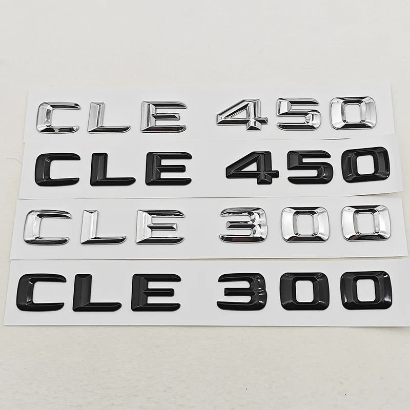 

3D ABS Car Letters Logo CLE300 CLE450 Badge Sticker Rear Trunk Emblem For Mercedes Benz CLE300 CLE450 Auto Model Accessories