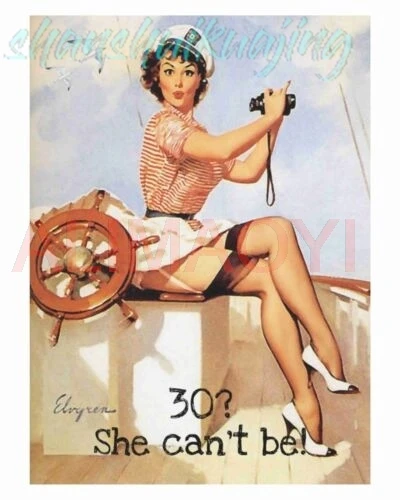 1940s WWII Pin Up Girl The Best Age 16 x 20 Poster Or A Metal Tin Sign 8 x 12 sign