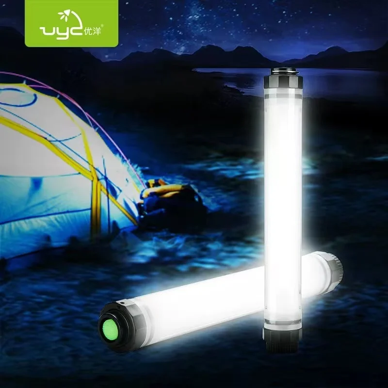 IP68 Waterproof three-colour Camping Light  Portable Type-c Rechargeable Camping Lantern Outdoor Emergency Photography lamp