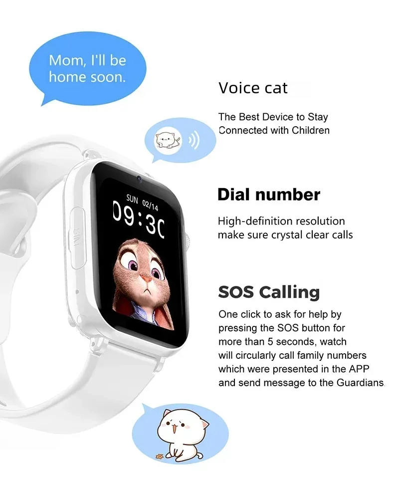 Kids Watches Call Kids Smart Watch Children GPS SOS Waterproof Smartwatch Clock SIM Card Location Tracker Child Watch For XIAOMI