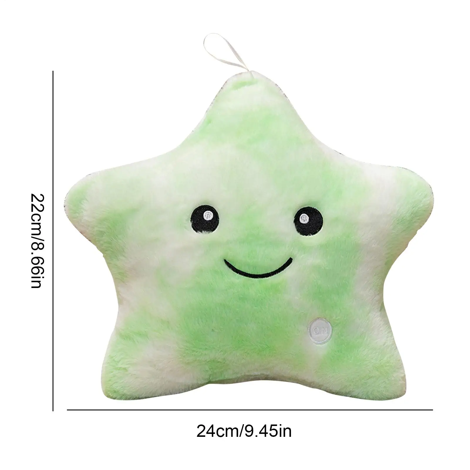 Illumina l'arredamento della stanza della stella della peluche Stella della peluche da 9 pollici Giocattolo di peluche colorato portatile per le ragazze dei ragazzi Notte che dorme Compleanno Natale