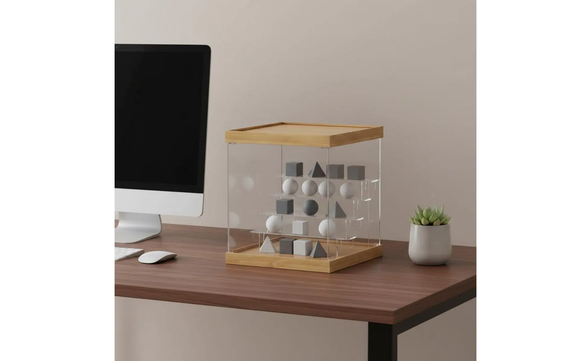 Blind Box Display Stand Layered Design Multi-Tier Display Cabinet for Collector Room