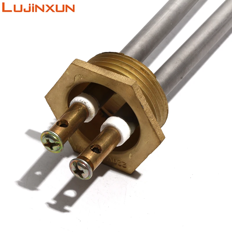 Lujinxun AC220V/110V/380V DN25/1Inch Sauna Steam Engine Heating Tube Stainless Steel High Temperature Electric Heater 1/2/3KW