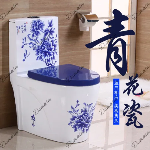 Colorful Toilet Ceramic Siphon Large Caliber Floor Mounted Anti Odor Washlet Wall Hung
