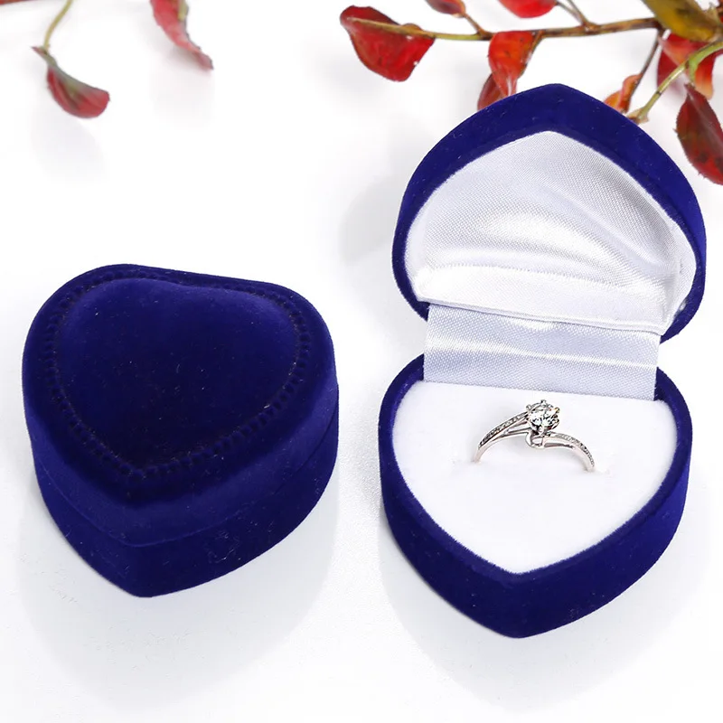 New Velvet Double Ring Box for Engagement