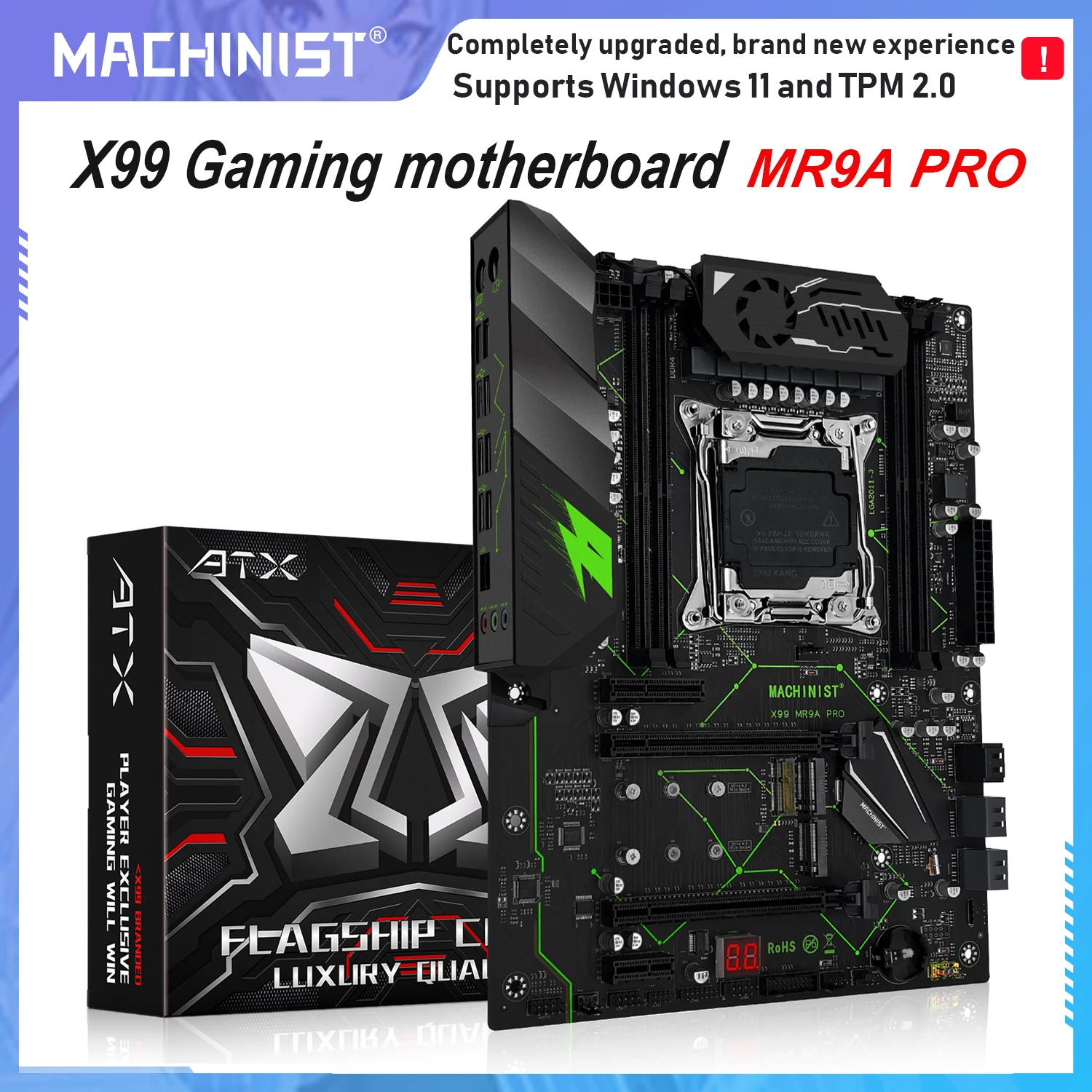 

МАШИНИСТ MR9A PRO ATX X99 Материнская плата с поддержкой LGA 2011-3 Xeon E5 2680 2690 v4 Процессор DDR4 RAM Четырехканальный NVME WIFI M.2