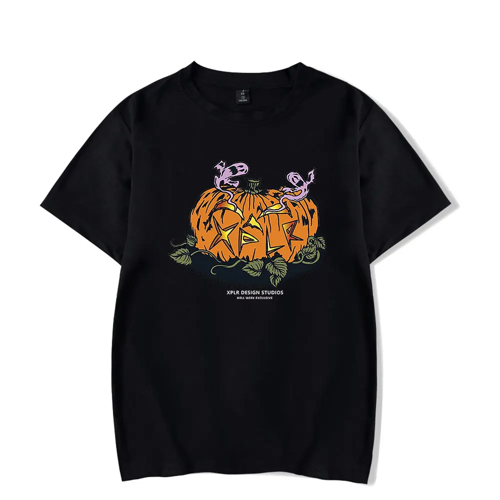 Sam and Colby XPLR Pumpkin Vintage 90s T-Shirt Men and Woman Short Sleeve Women Funny T Shirt Unisex Harajuku Tops