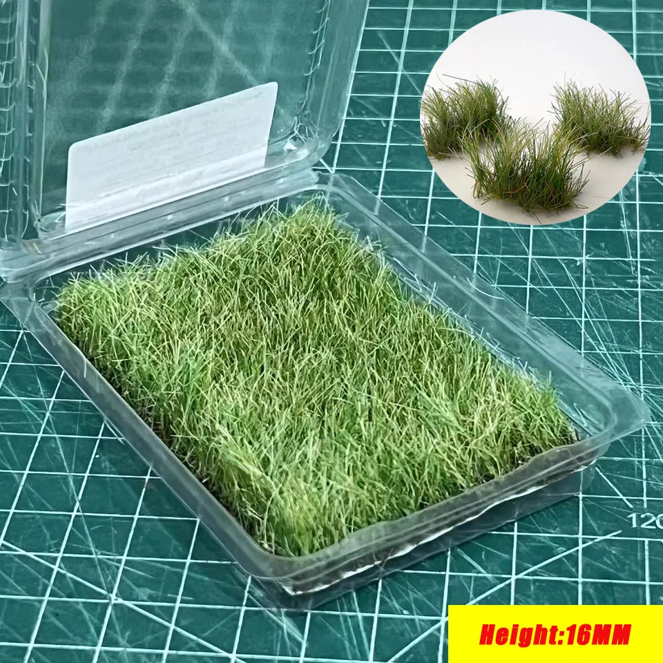 

Height 16mm Static Grass Tuft Artificial Hand-tearable Flower Clusters Military Scene Diy Model Making Garden Decor for Diorama