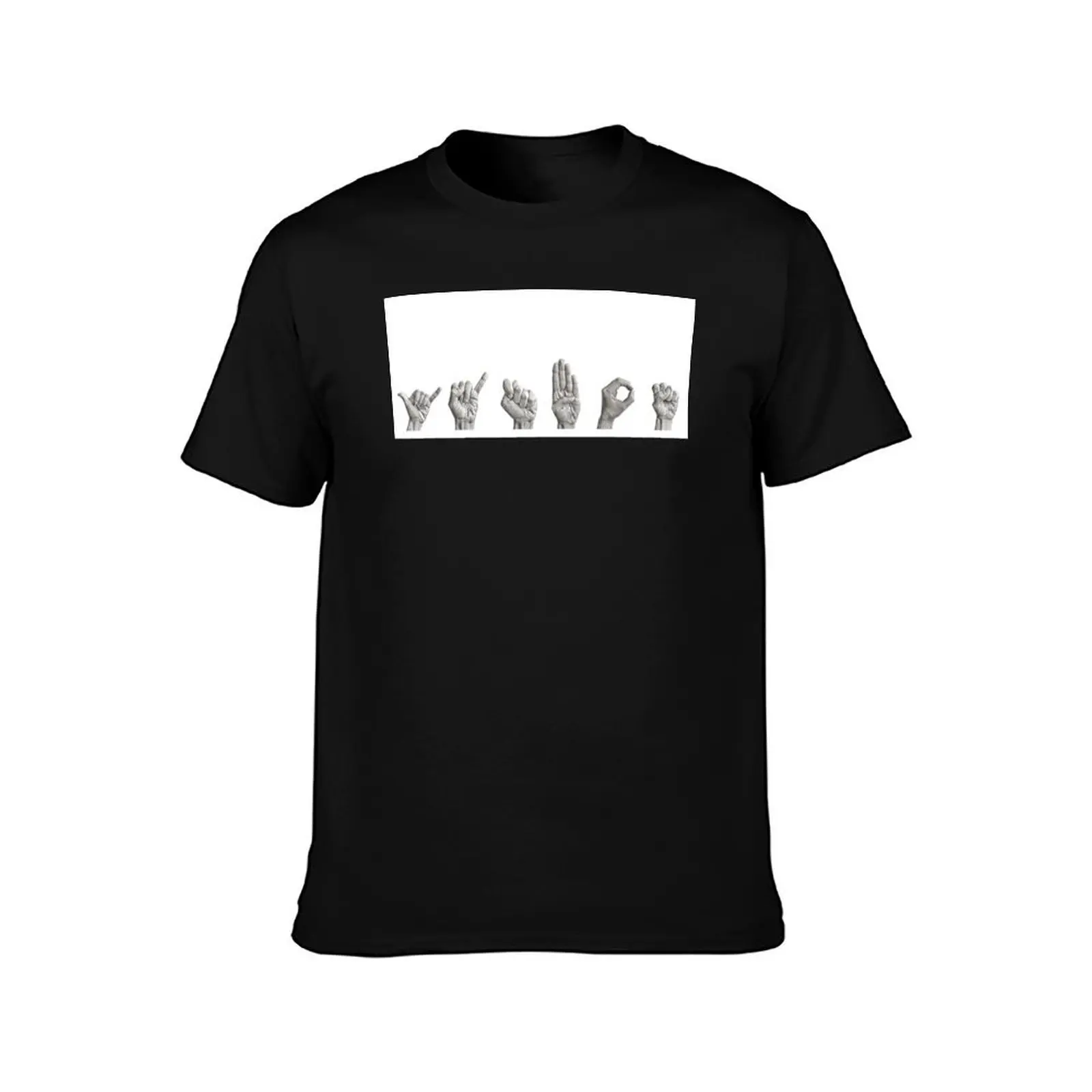 YITBOS - Sign Language (ASL) T-Shirt Casual Simple Design Short Sleeve Shirt T-Shirt