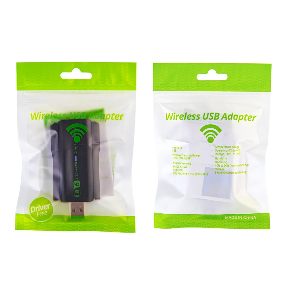 Adaptador USB WiFi 6 BT 5,3 de 900Mbps, Dongle 2 en 1, tarjeta de red de doble banda de 2,4G y 5GHz, receptor Wlan inalámbrico para controlador de PC, AX900 gratis