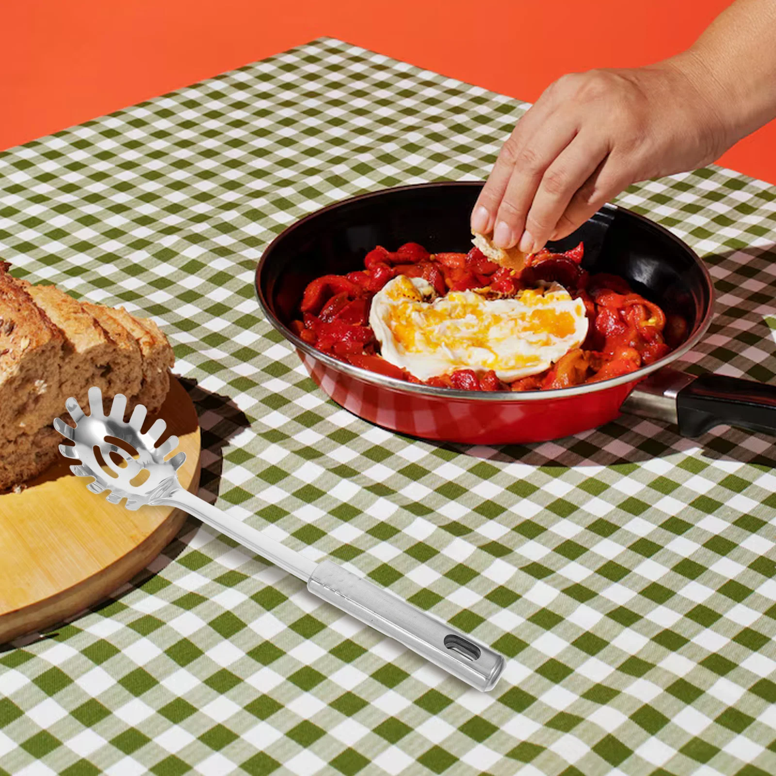 

Stainless Steel Strainer Spoon Noodle Claw Spaghetti Fork Soup Ladle Pasta Server Scoop Dumplings Eggs Kitchen Utensil