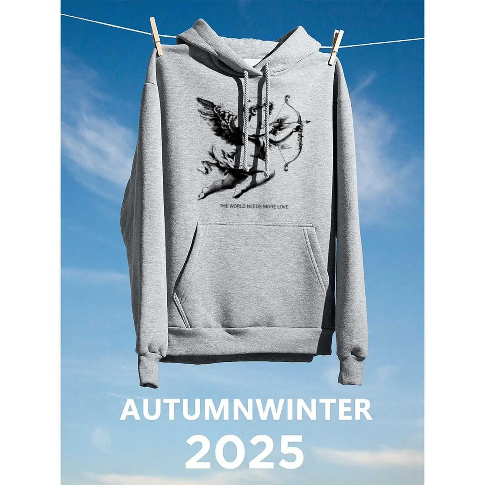 

Women Hoodies Sweatshirt Casual Comfortbale Winter Printed Pattern Vintage Cupid Long Sleeve Sweater Winter Woman Clothes 2025